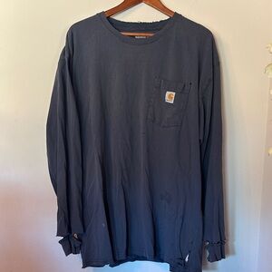 Carhartt Men's Dark Blue Long Sleeve Tee